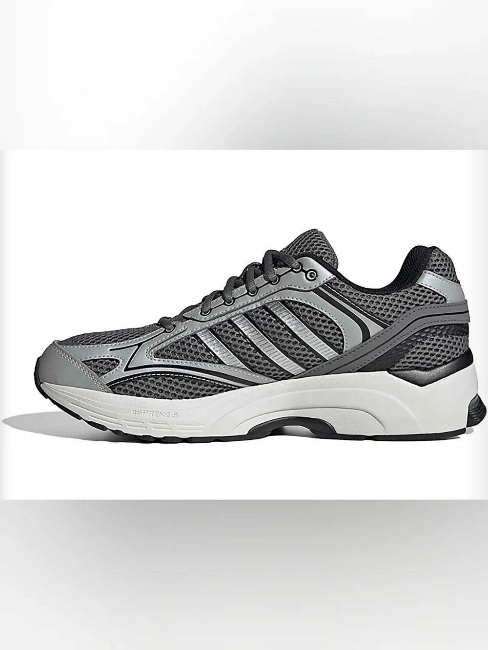 Adidas Men's Grey Mesh Running Sneakers